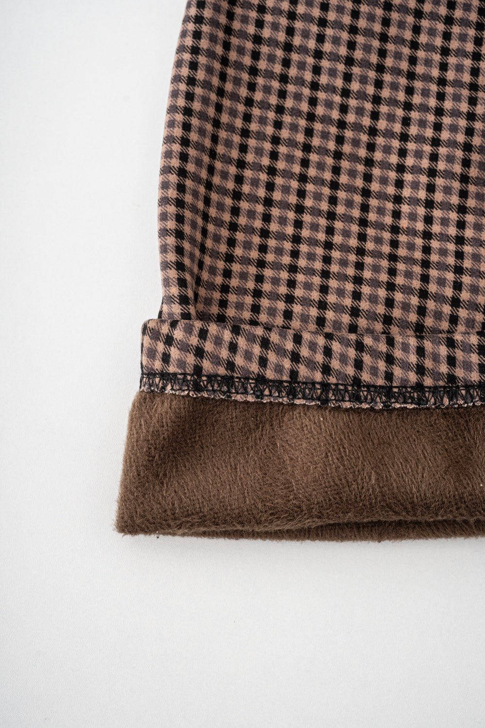 Brown Checkers - Cozy Lined Leggings