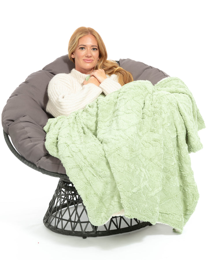 Pistachio - Sherpa Blanket