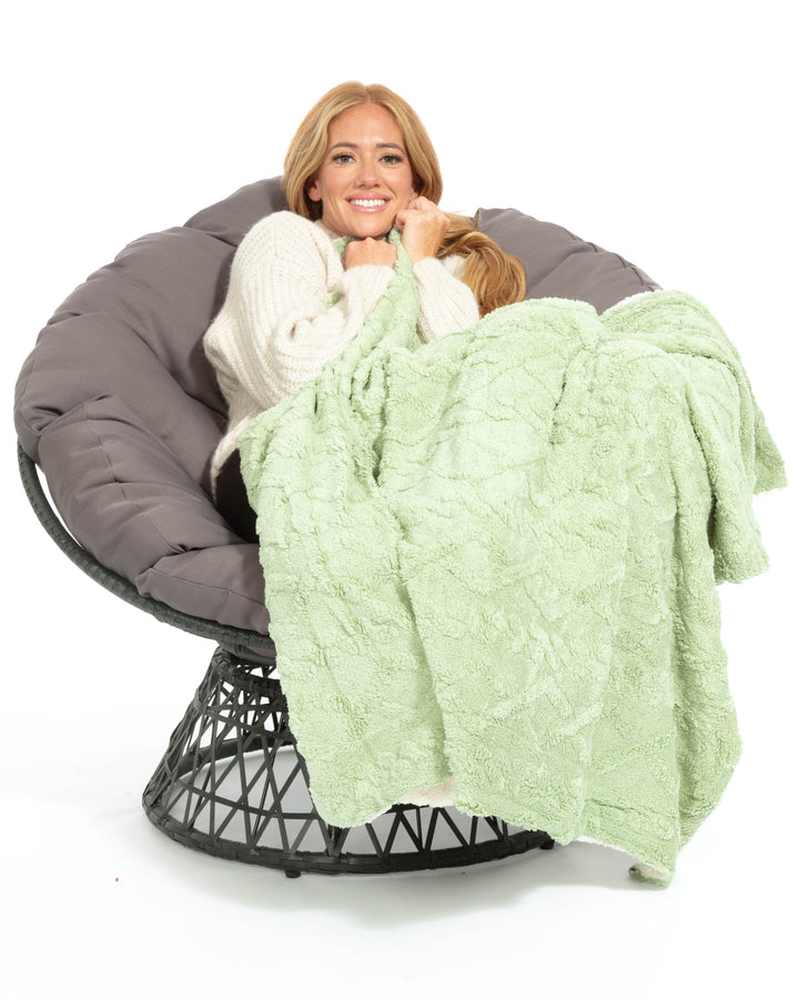 Pistachio - Sherpa Blanket
