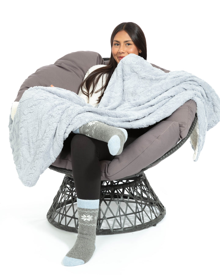 Silver - Sherpa Blanket