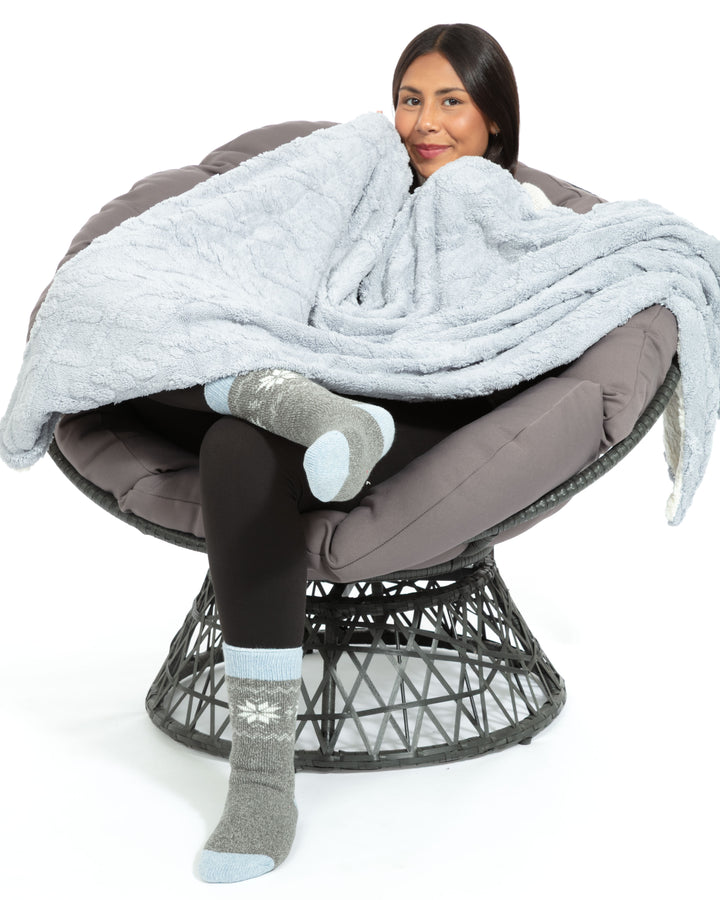 Silver - Sherpa Blanket
