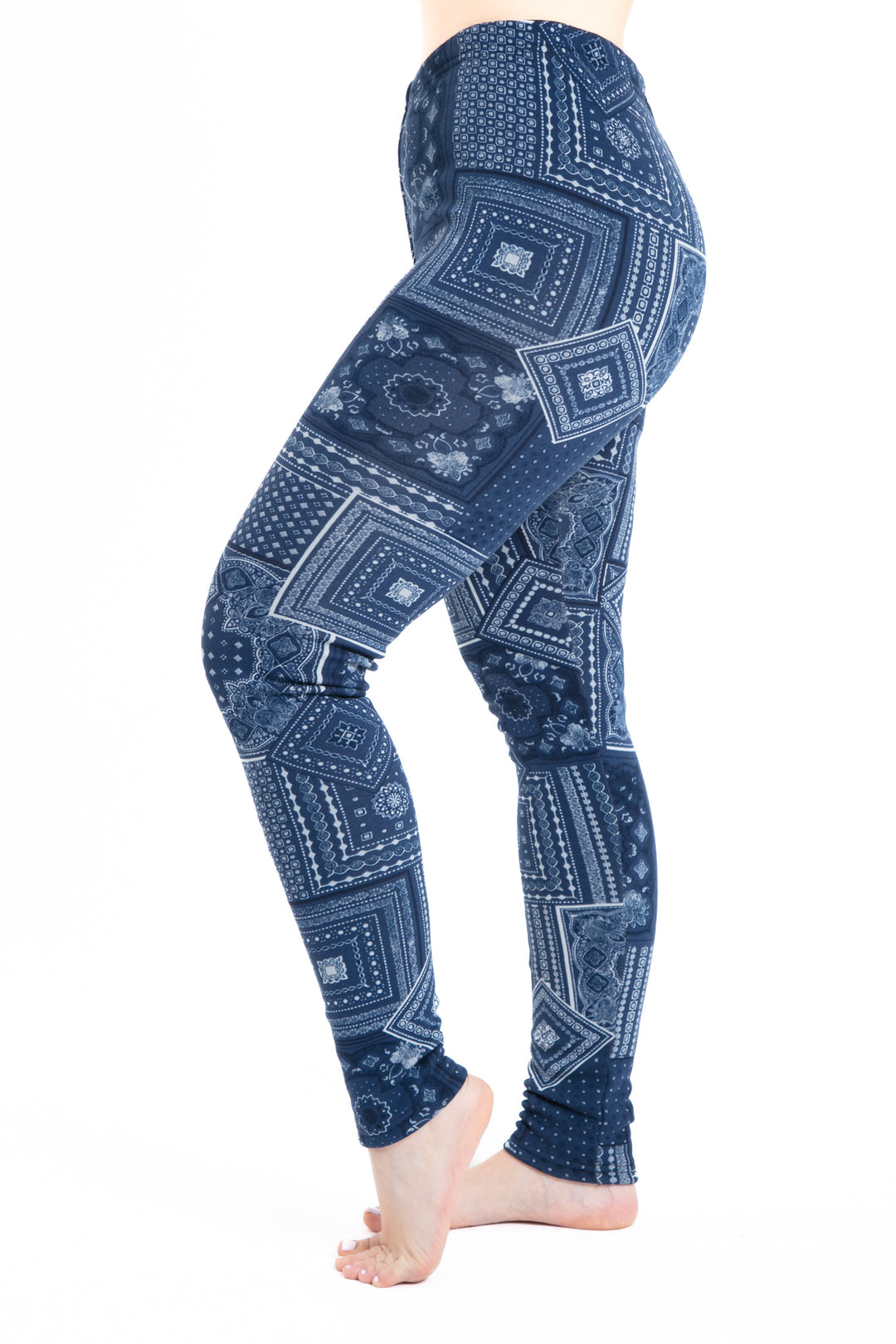 Patterns In Blue - Leggings doublés confortables