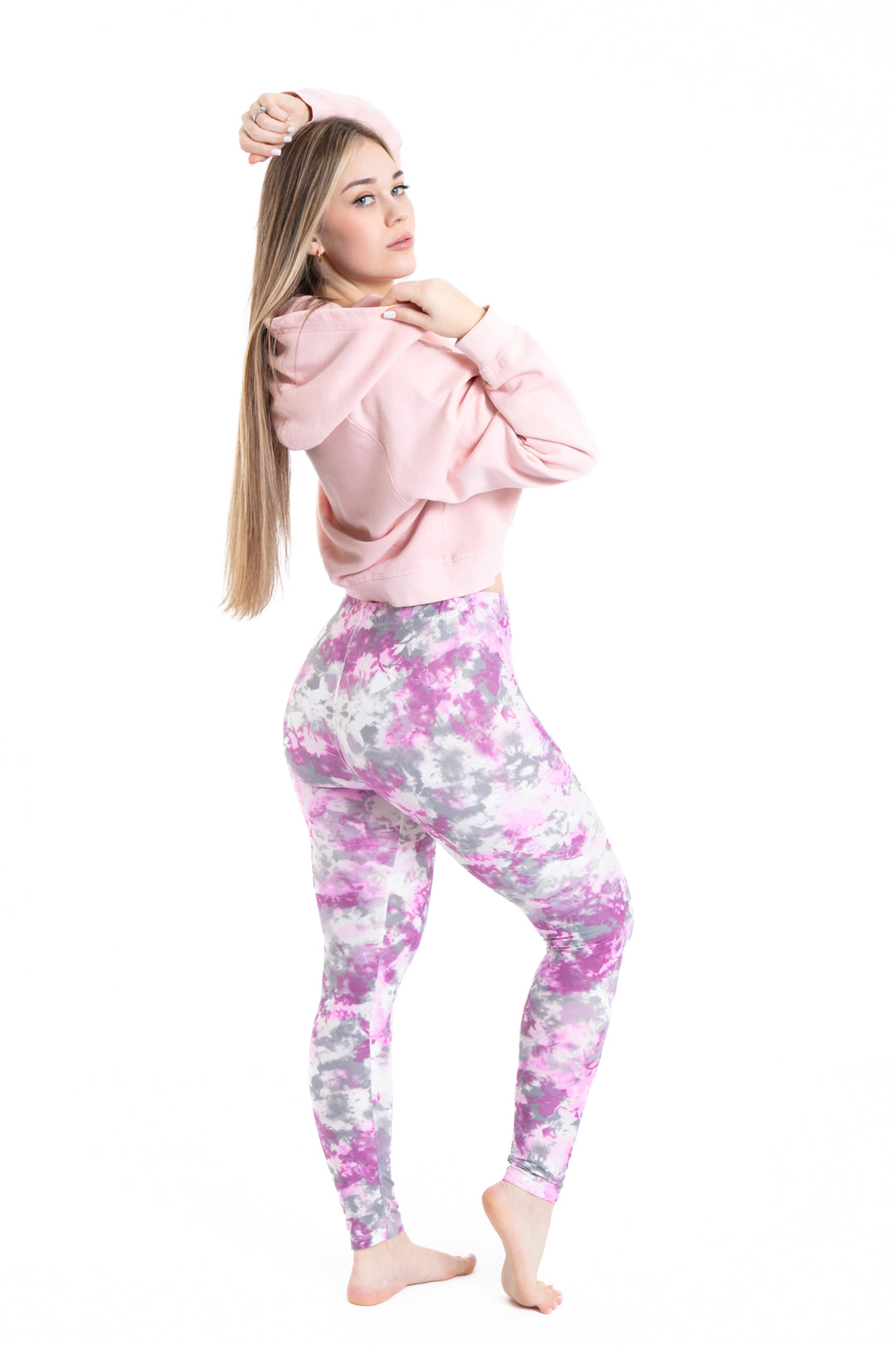 Grey & Pink Dye - All Season Leggings