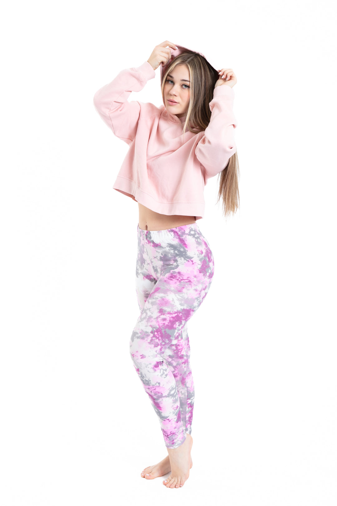 Grey & Pink Dye - All Season Leggings