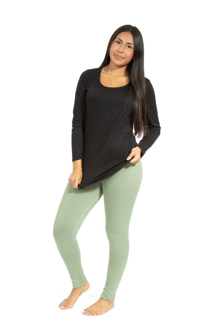 Laurel Green - Cozy Lined Leggings