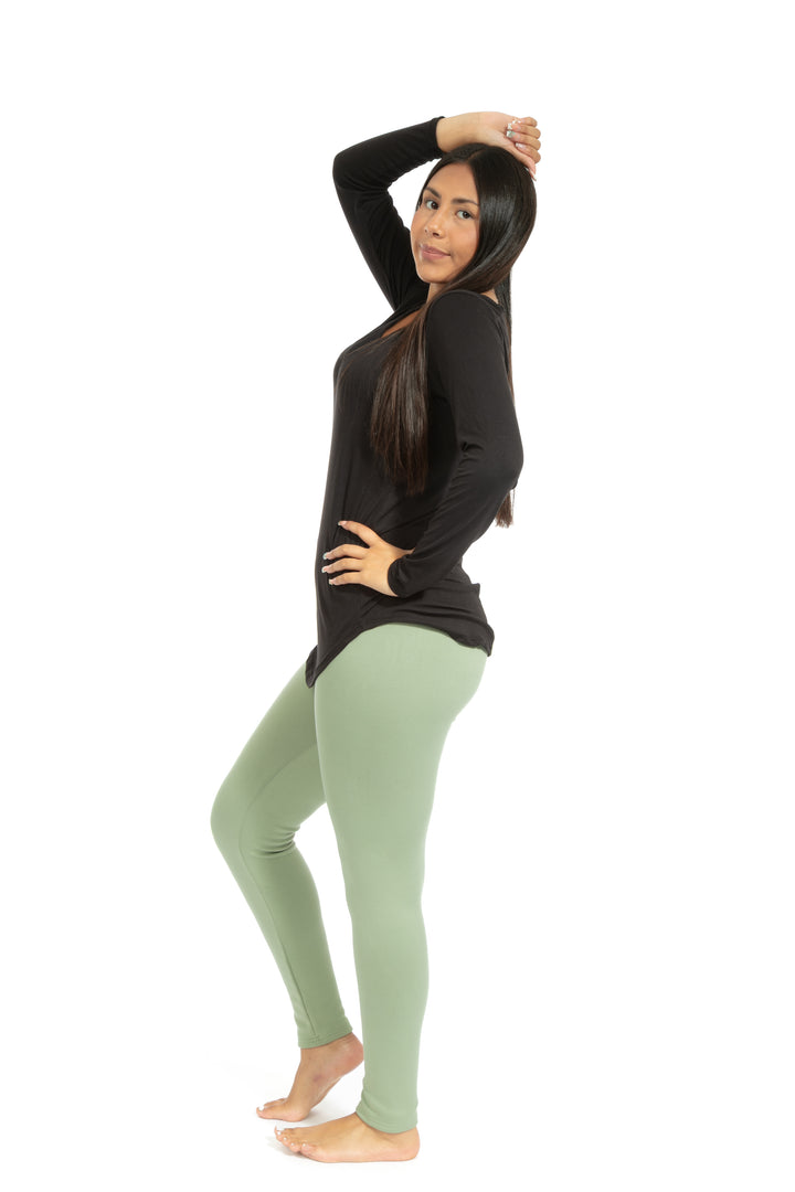 Laurel Green - Cozy Lined Leggings