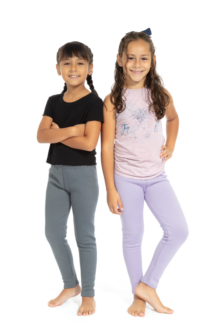 Gray Kid's - Cozy Lined Leggings