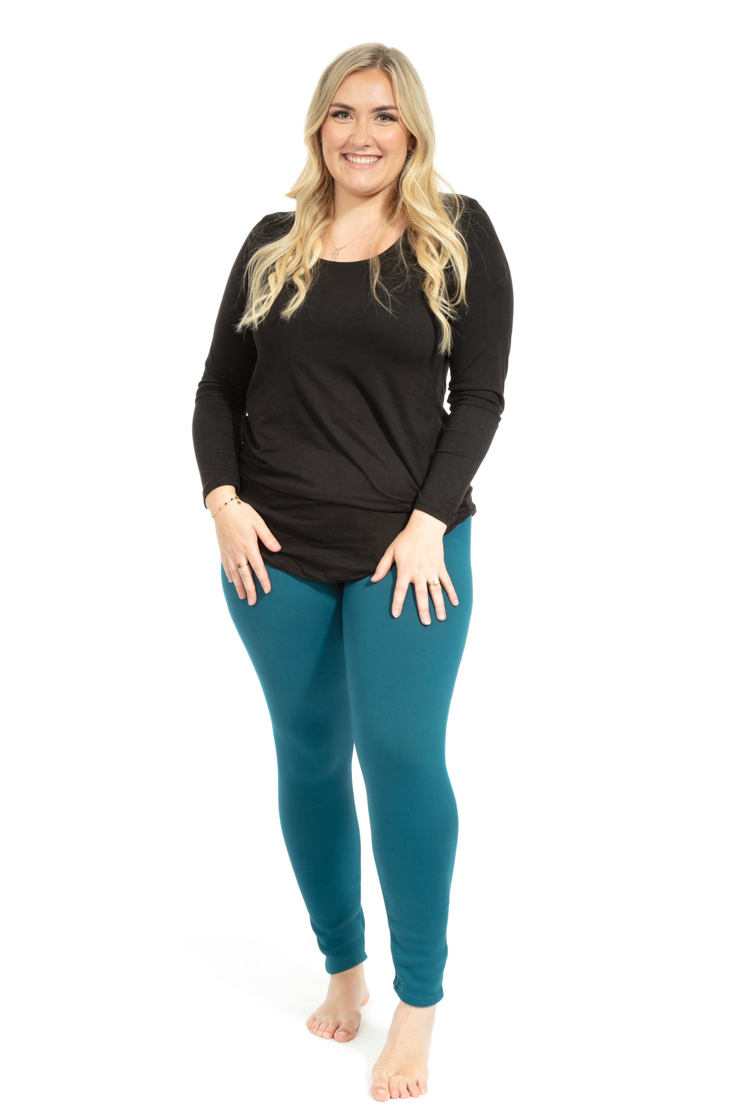 Deep Teal - Cozy Lined Leggings