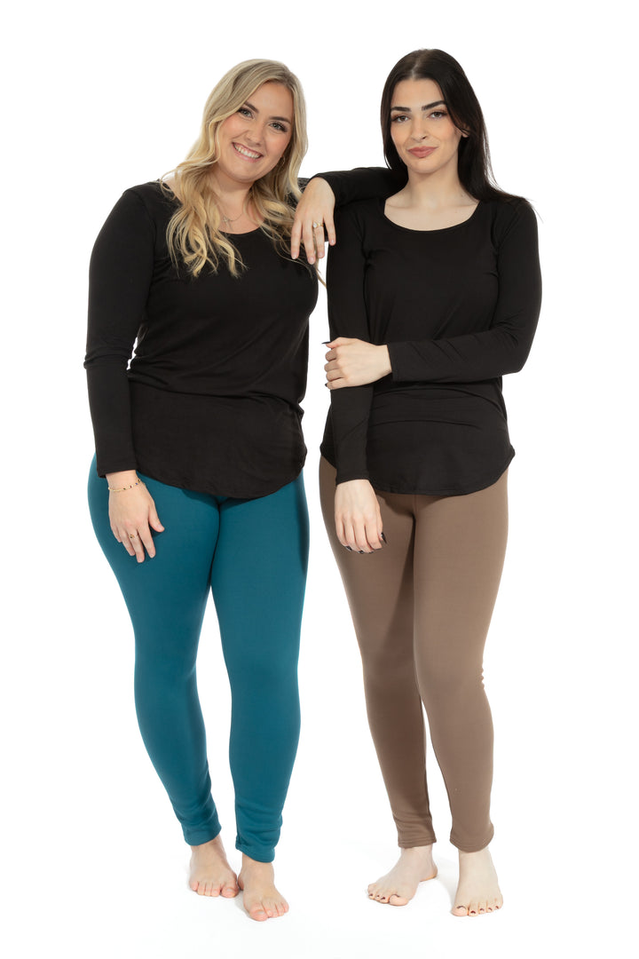 Deep Teal - Cozy Lined Leggings