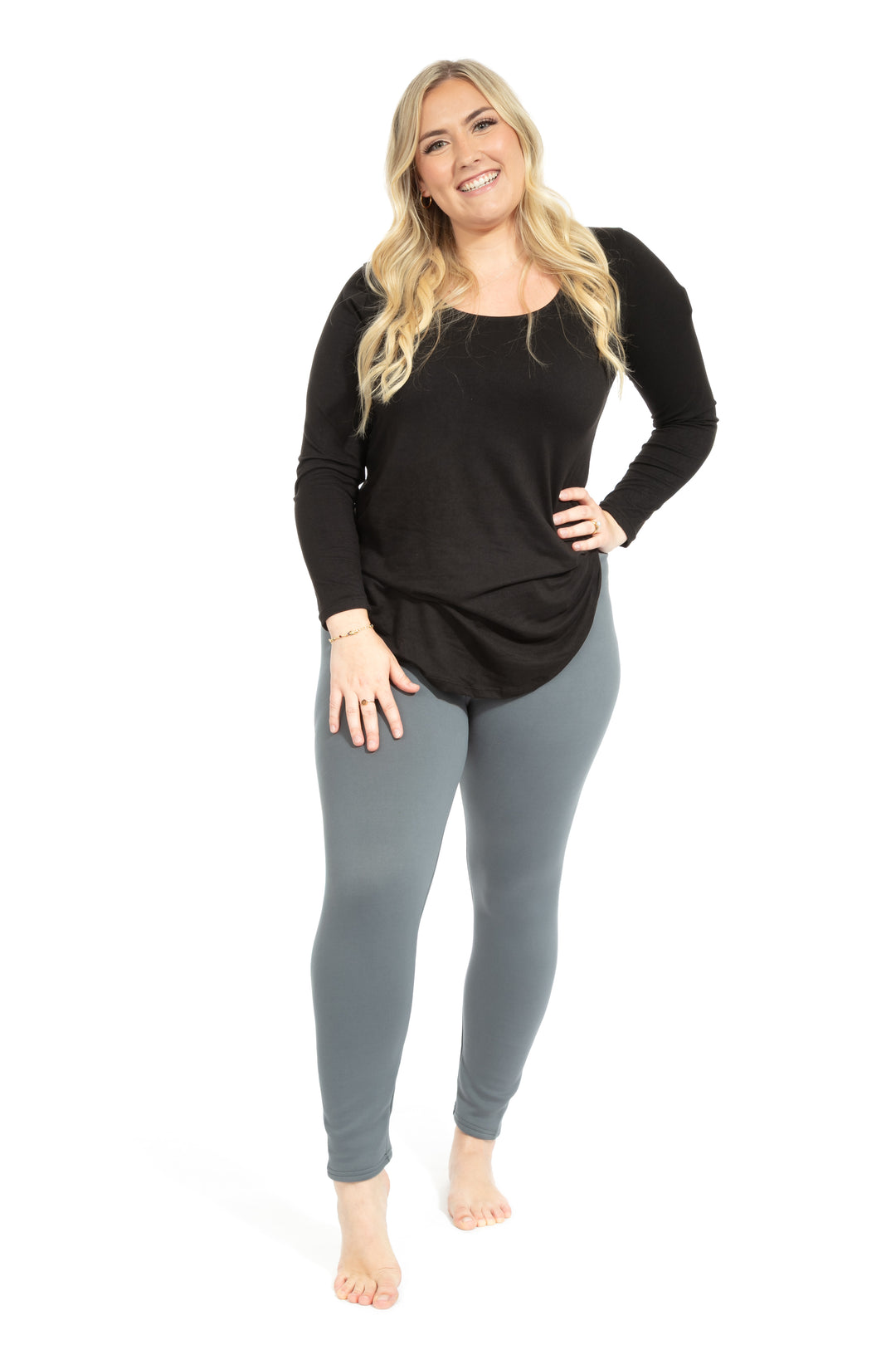 Gray - Cozy Lined Leggings
