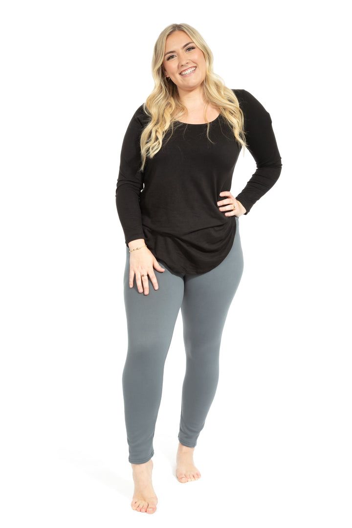 Gray - Cozy Lined Leggings