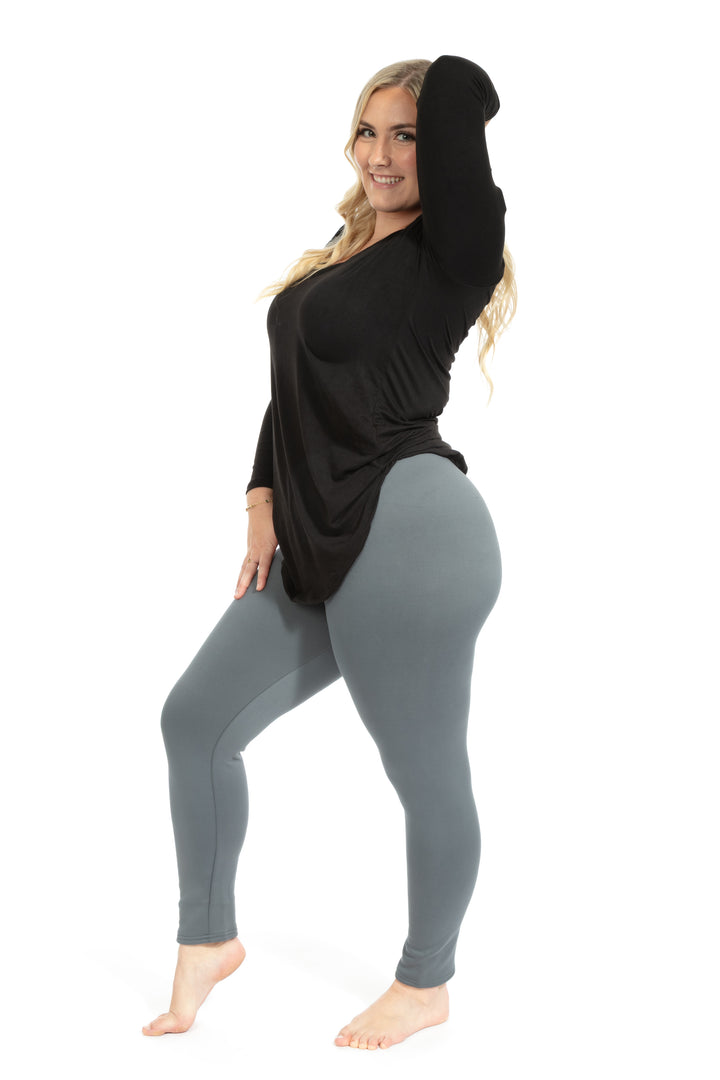 Gray - Cozy Lined Leggings