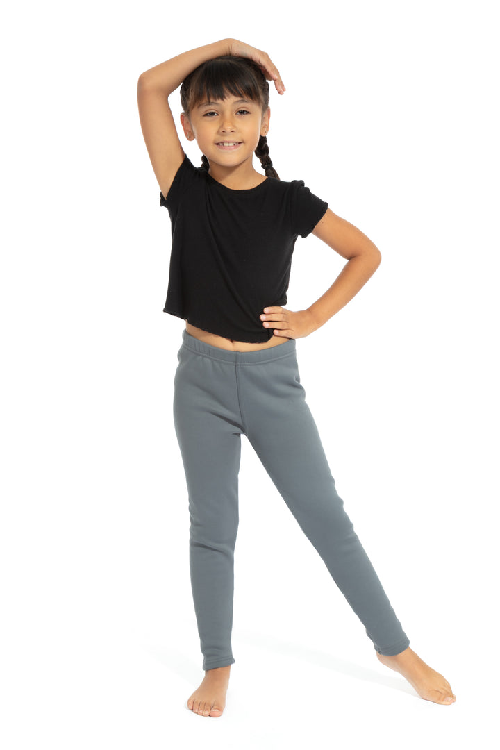 Gray Kid's - Cozy Lined Leggings