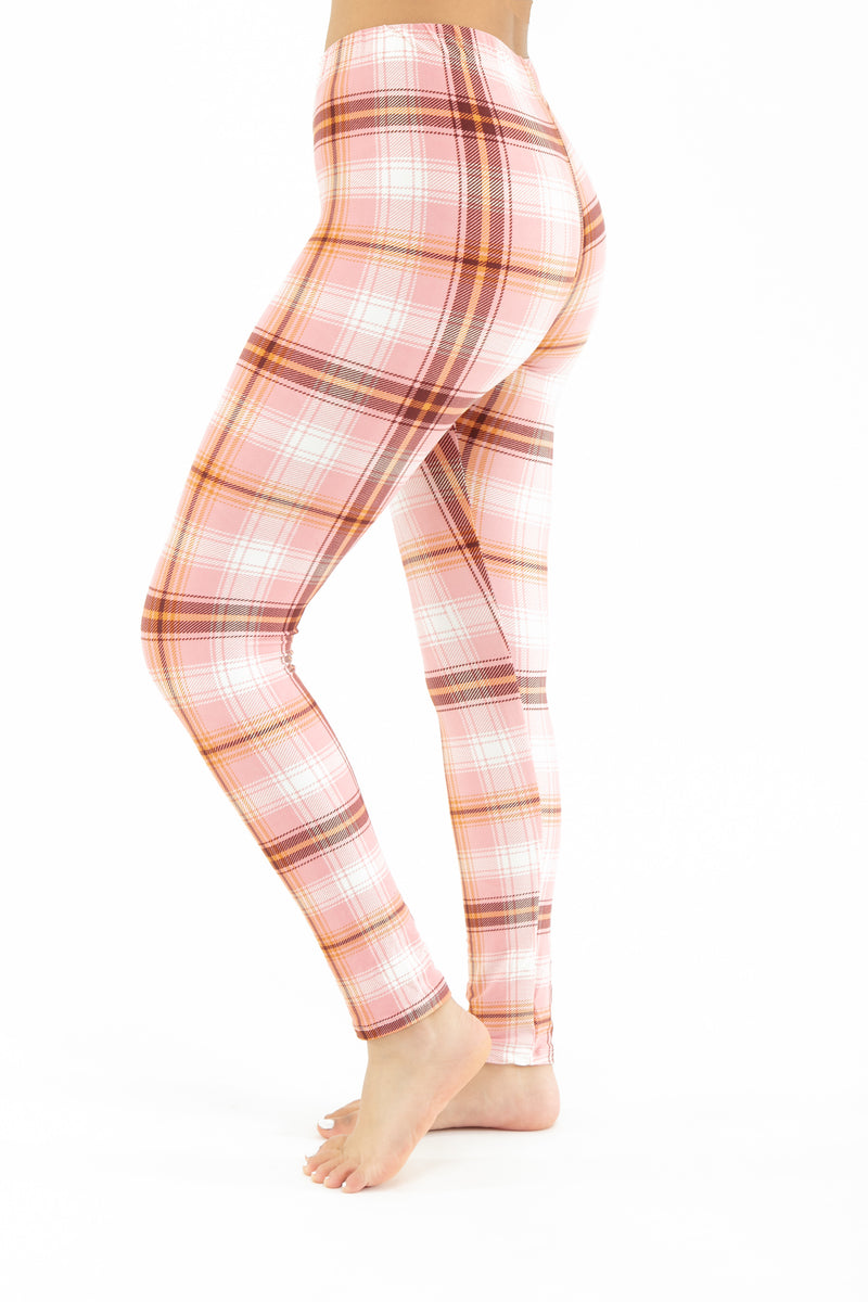 Brown 2024 plaid leggings