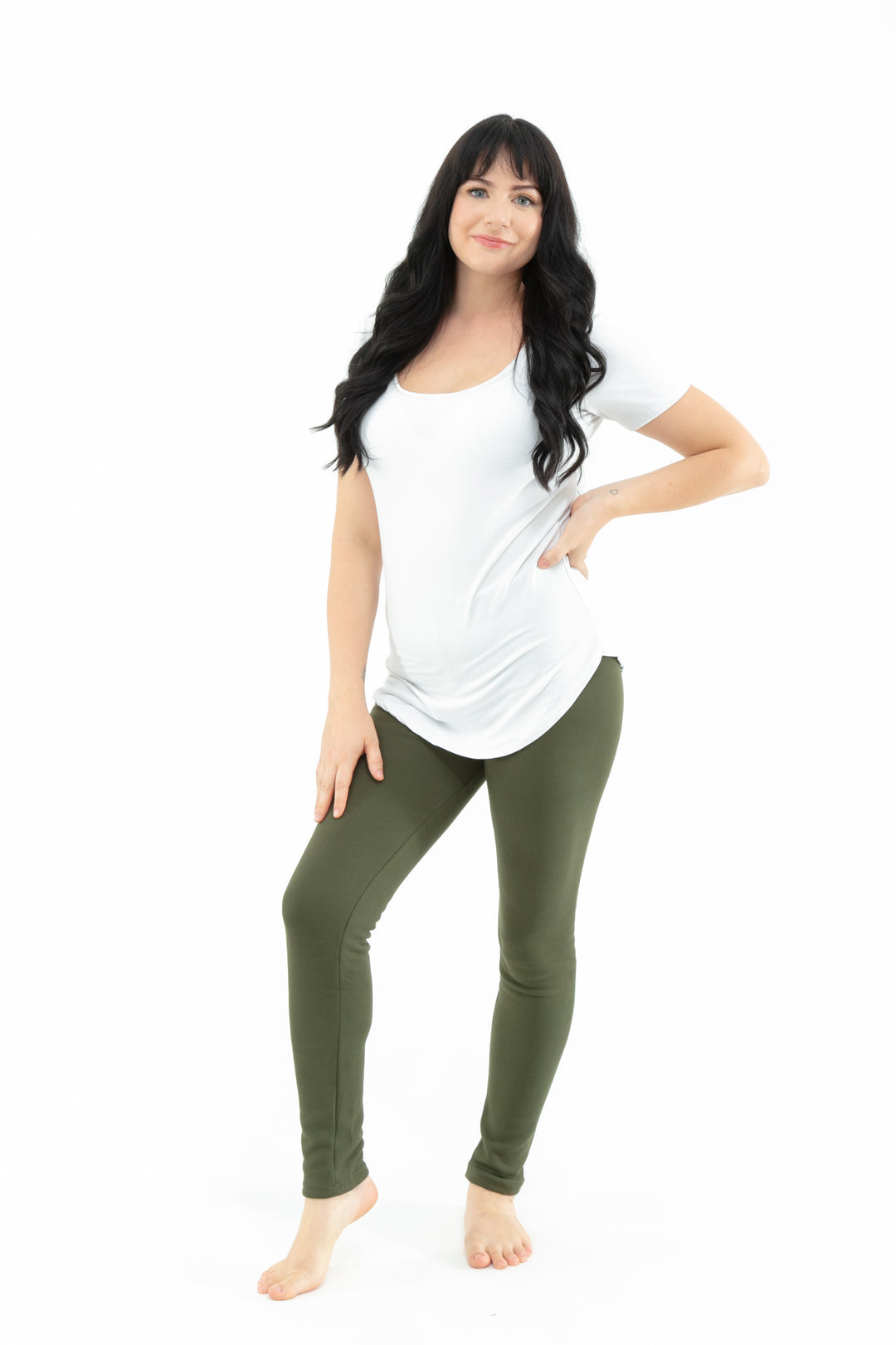 Dark Green - Cozy Lined Leggings