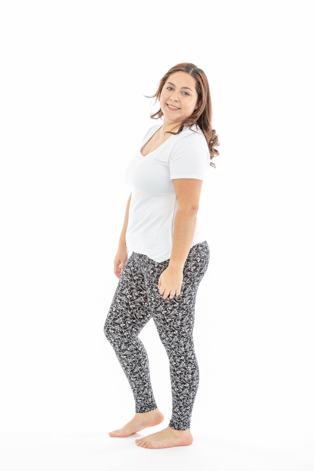 White Floral Petals - All Season Leggings