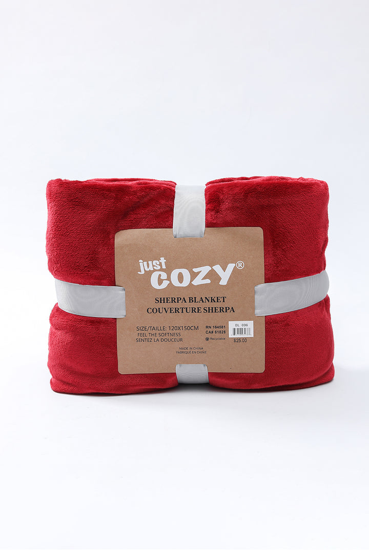 Red - Sherpa Blanket