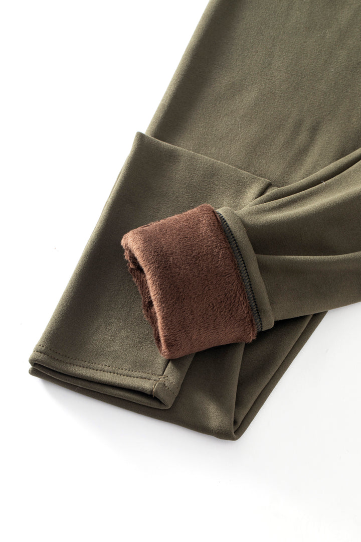 Dark Green - Cozy Lined Leggings