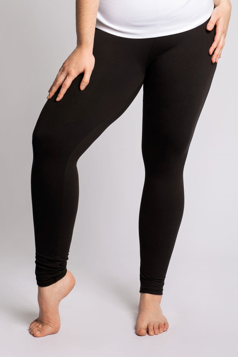 Four-Way Stretchable Black Marble Leggings