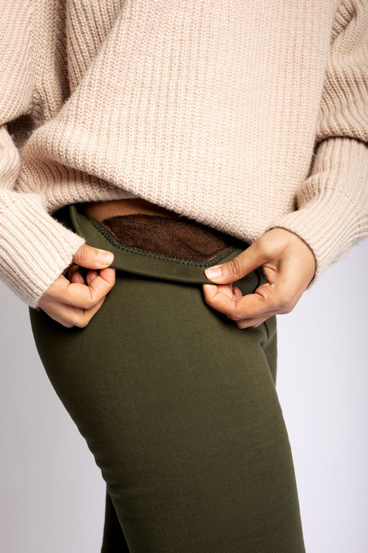 Dark Green - Cozy Lined Leggings