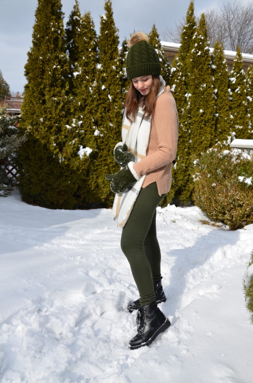 Dark Green - Cozy Lined Leggings