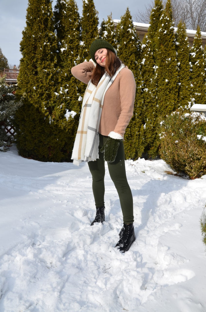 Dark Green - Cozy Lined Leggings