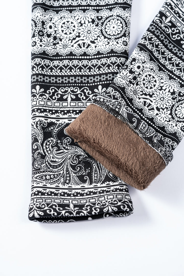 Royal Damask - Cozy Lined Leggings