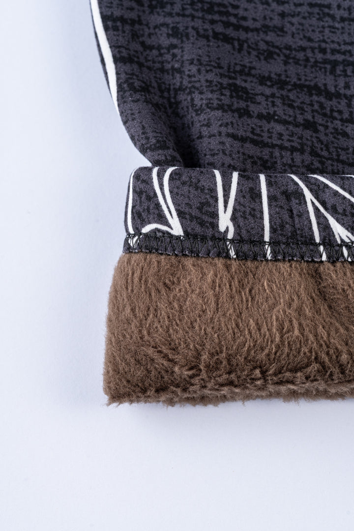 Feuilles en gris - Leggings doublés confortables