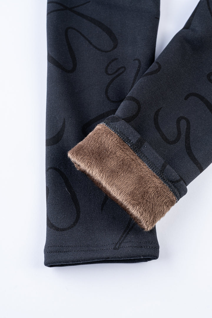 Lovely Charcoal - Leggings doublés confortables
