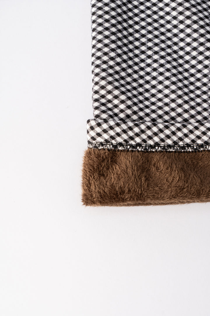 Tiny B&W Checks - Cozy Lined Leggings