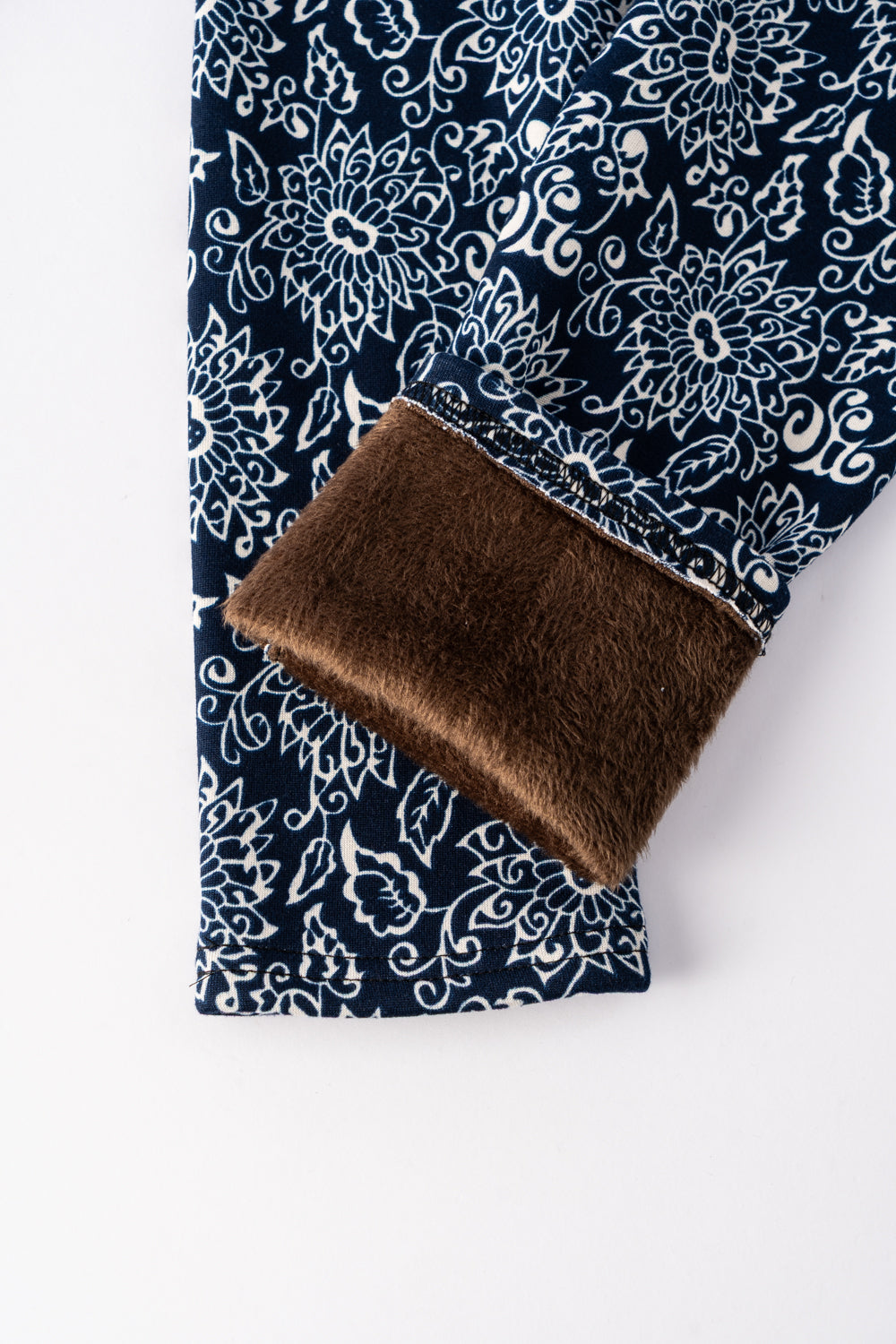 Navy Garden - Cozy Lined Leggings