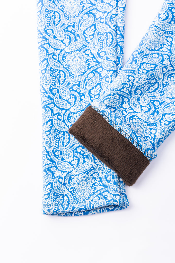 Paisley In Blue - Cozy Lined