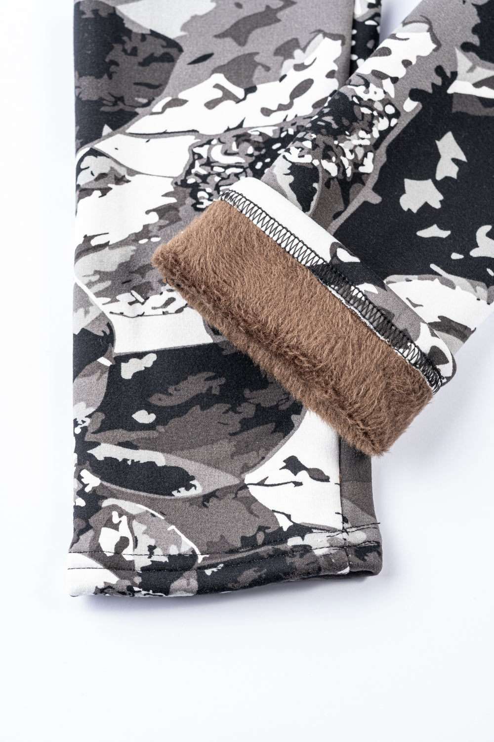 Gray & White - Cozy Lined Leggings