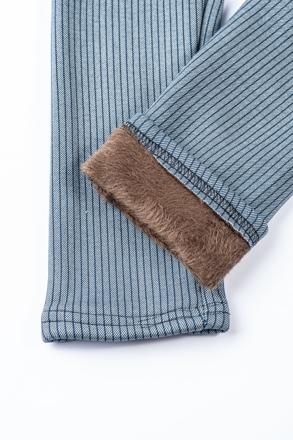 Blue Stripes - Cozy Lined Leggings