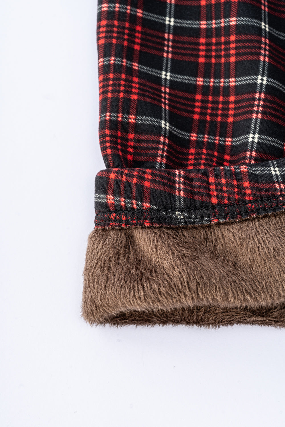 Plaid rougeâtre - Leggings doublés confortables