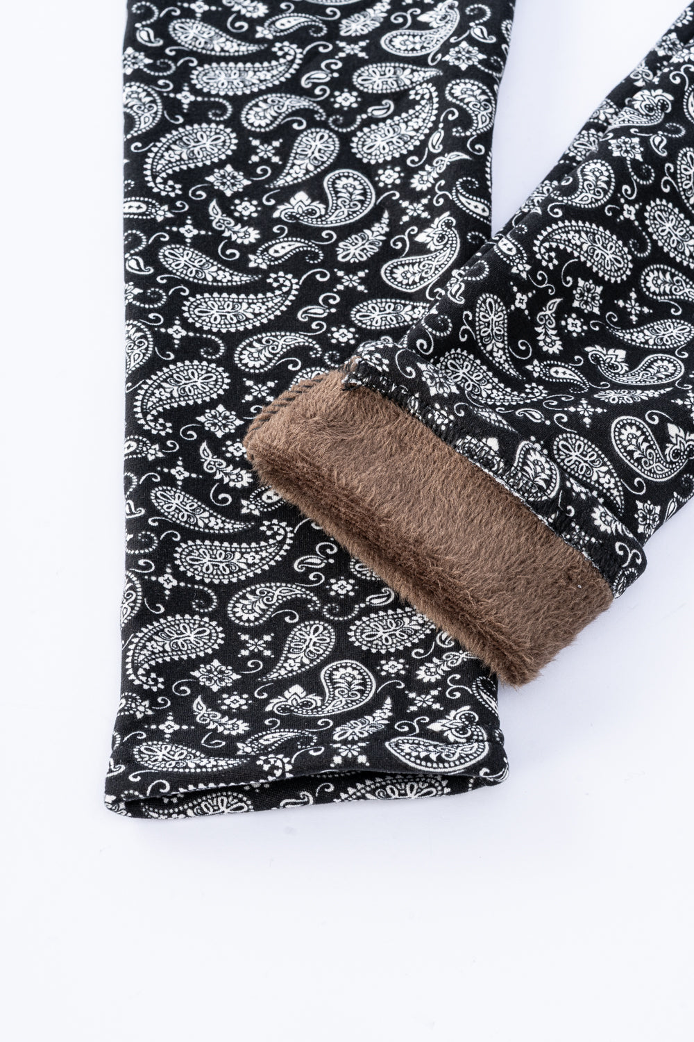 B&W Paisley - Leggings doublés confortables