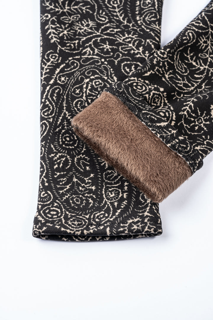 Golden Arabesques - Cozy Lined Leggings