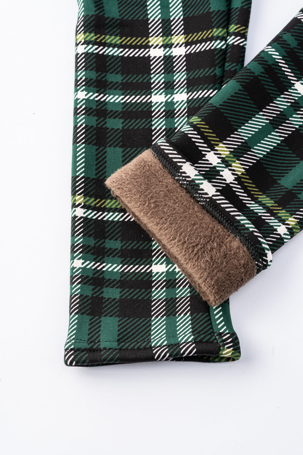 Tartan vert - Leggings doublés confortables