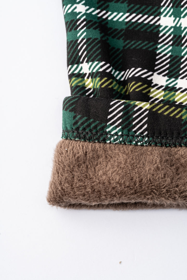 Tartan vert - Leggings doublés confortables