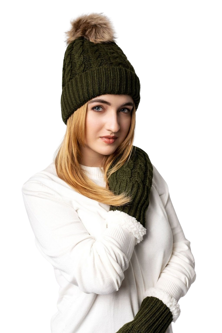 Green - Cozy Lined Hat