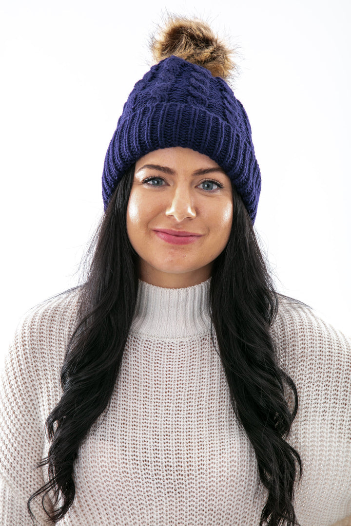 Blue - Cozy Lined Hat