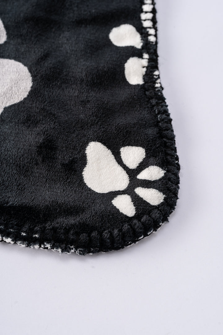 Black Little Paws - Sherpa Blanket
