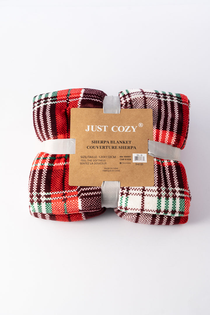 Cozy Tartan - Sherpa Blanket