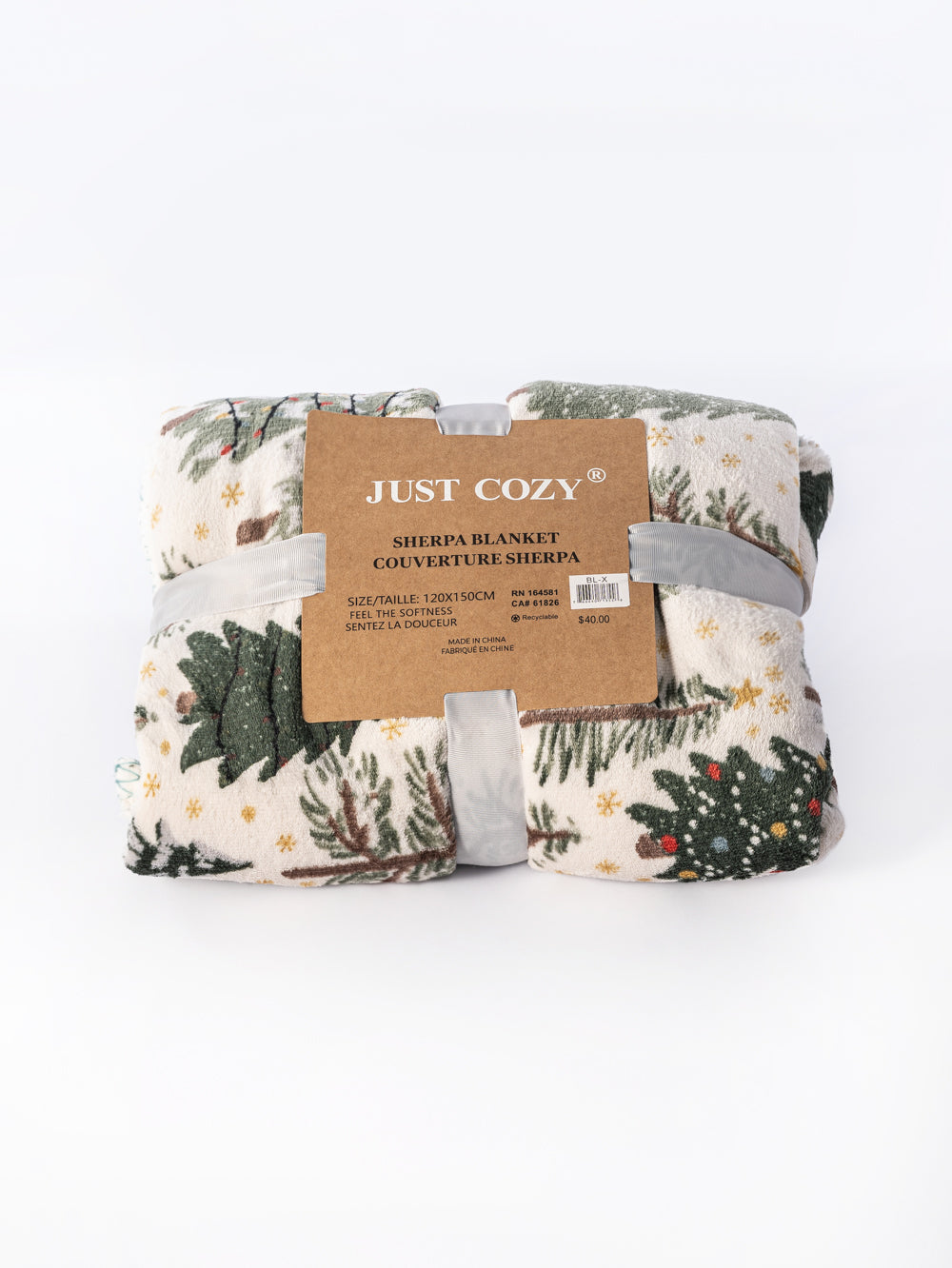 Green Christmas - Sherpa Blanket