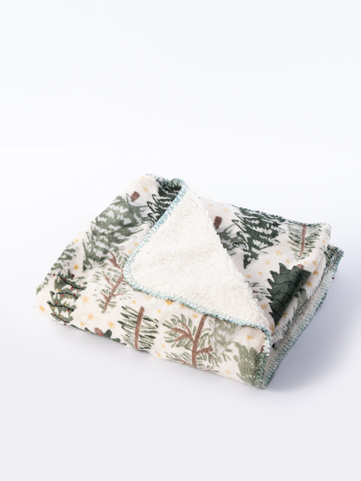 Green Christmas - Sherpa Blanket