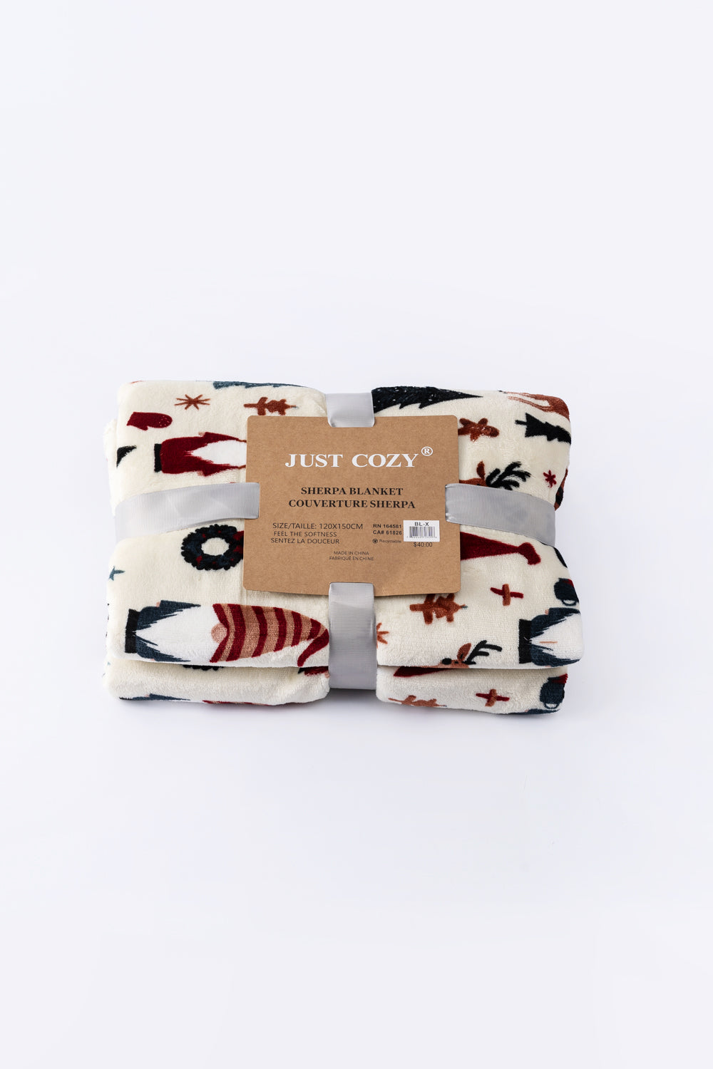 Plaid N&B - Couverture Sherpa