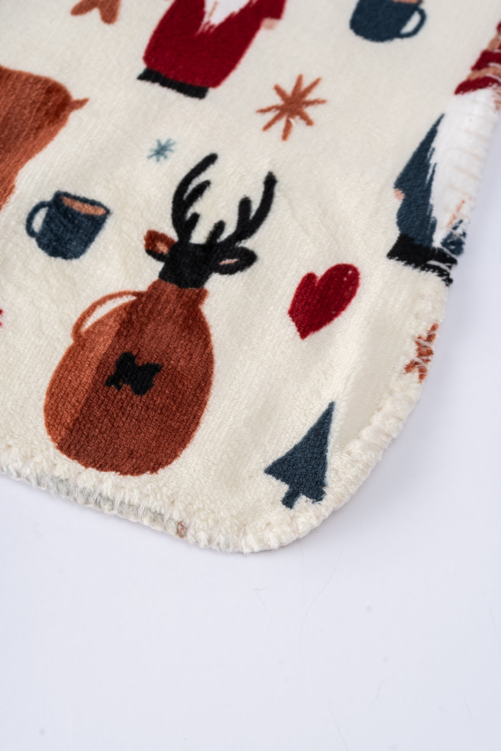 Plaid N&B - Couverture Sherpa