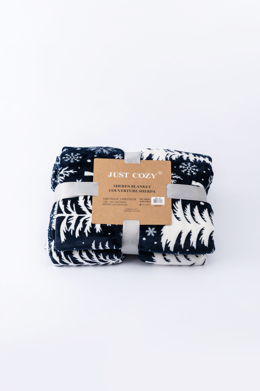 Plaid N&B - Couverture Sherpa