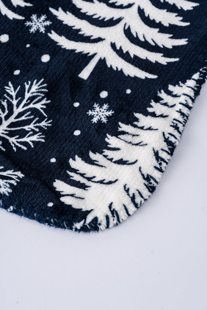 Plaid N&B - Couverture Sherpa