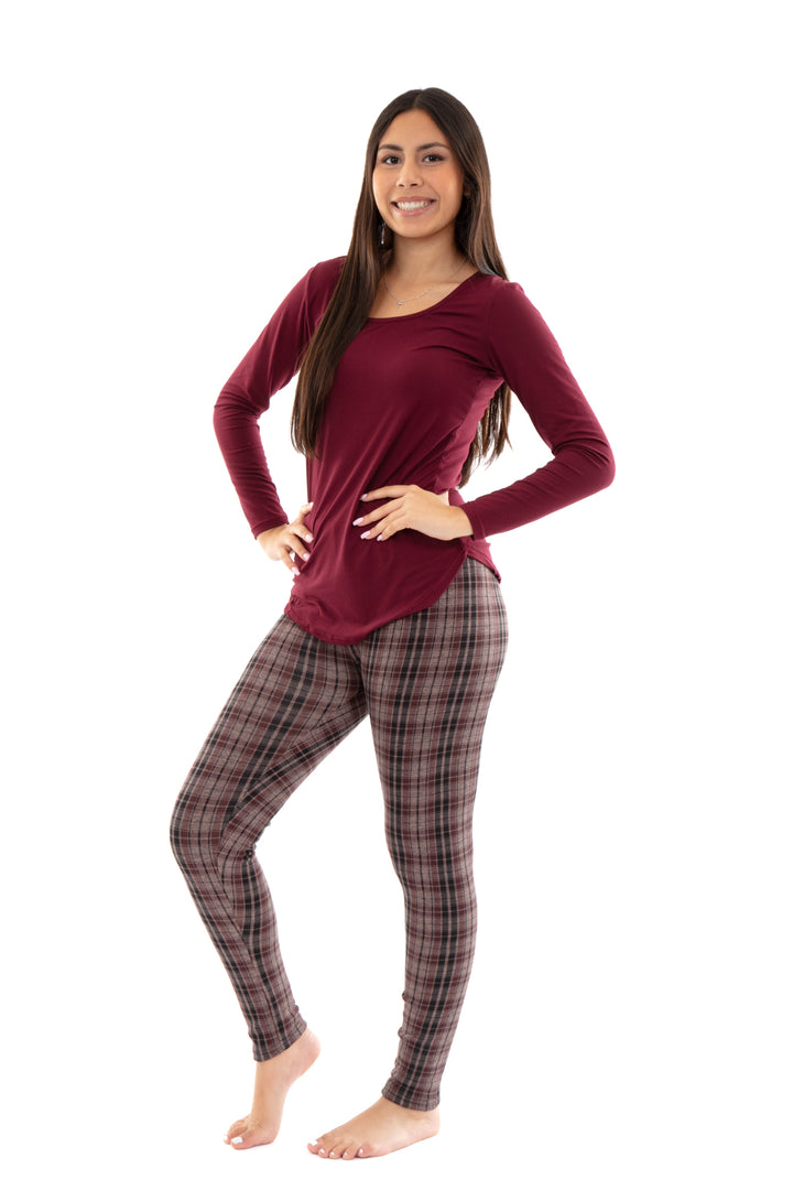 Maroon Plaid - Cozy Lined